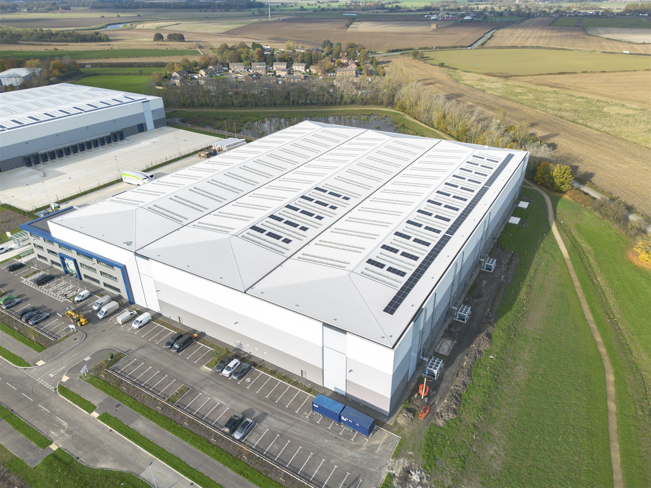 Industrial facility and surrounding service roads
